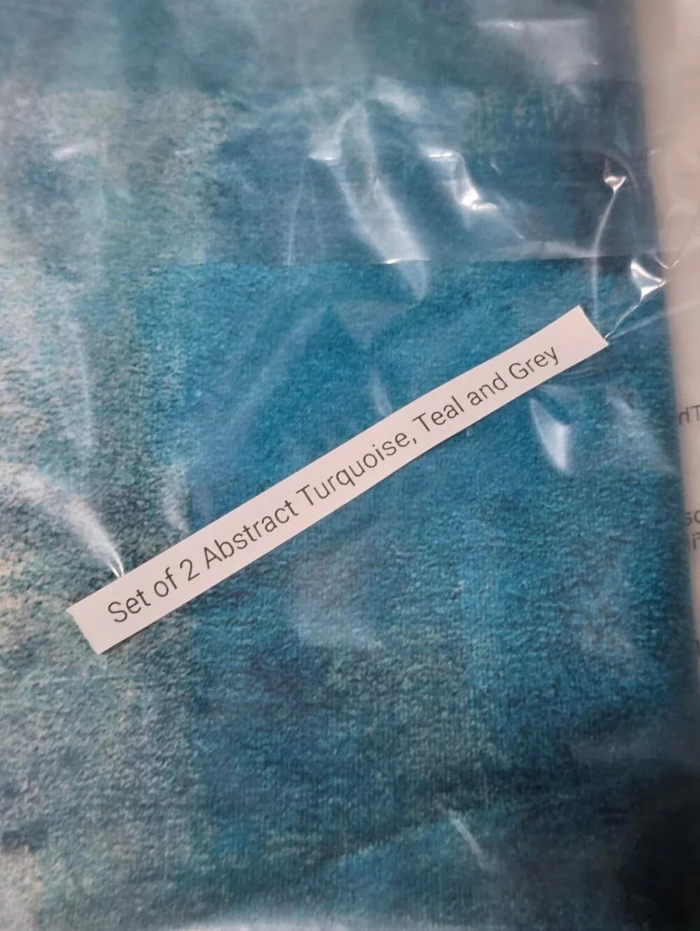 💕NWOT Abstract Turquoise/Teal/Grey 20x20 Pillow Covers